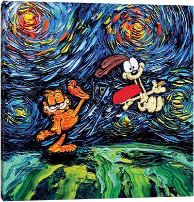 Van Gogh Never Got Sent To Abu Dhabi Canvas Art Print - Garfield
