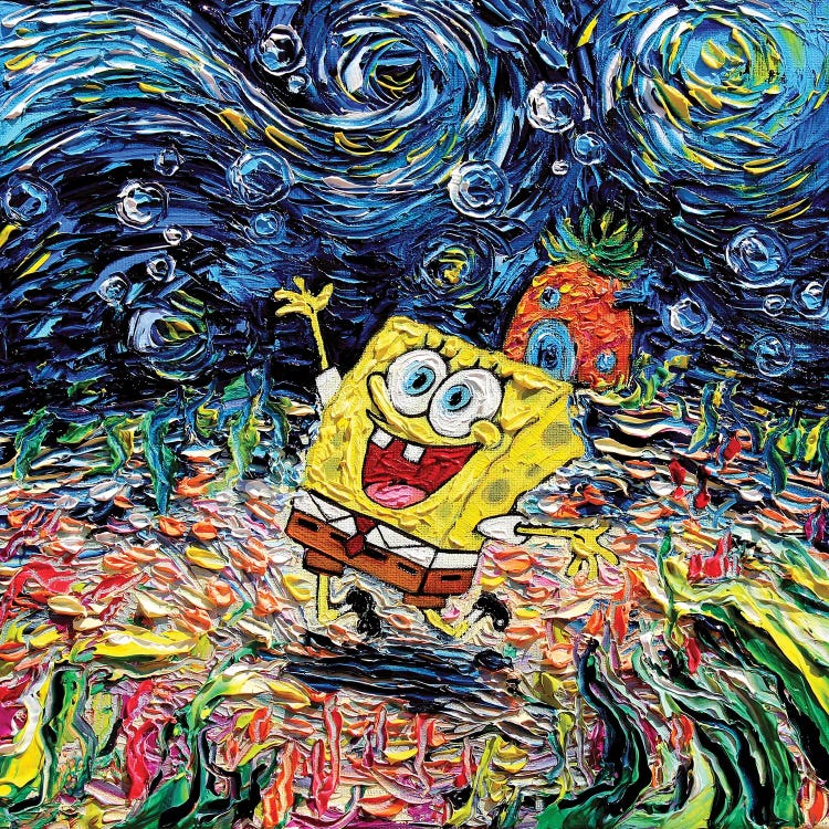 Van Gogh Never Saw Bikini Bottom by Aja Trier wall art