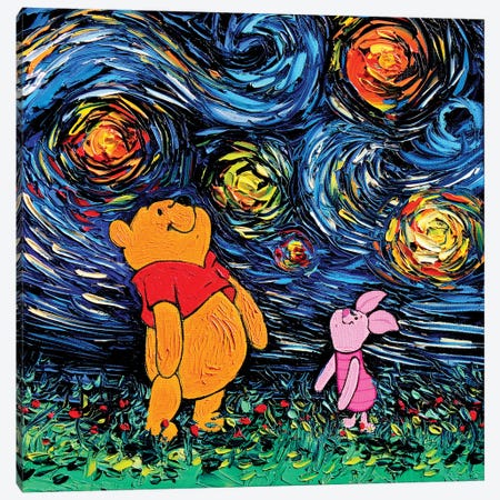 Van Gogh Never Saw Hundred Acre Wood Canvas Print #AJT418} by Aja Trier Canvas Wall Art