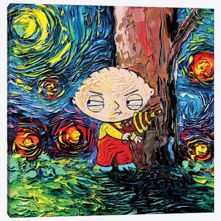 Van Gogh Never Saw Quahog Canvas Print #AJT419} by Aja Trier Canvas Wall Art
