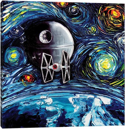 Van Gogh Never Saw The Empire Canvas Art Print - Star Wars