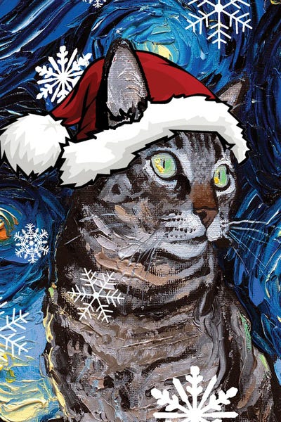 Christmas Animals: Tabby Santa by Aja Trier