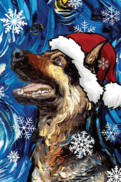 Pupsterpieces: German Shepherd Santa by Aja Trier
