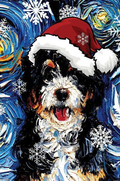 Pupsterpieces: Bernedoodle Santa by Aja Trier