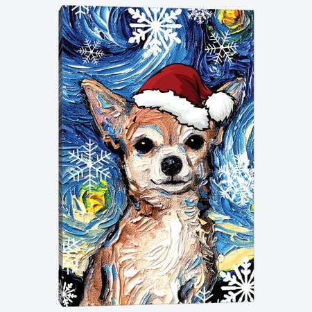 Chihuahua Santa Canvas Print #AJT437} by Aja Trier Canvas Print
