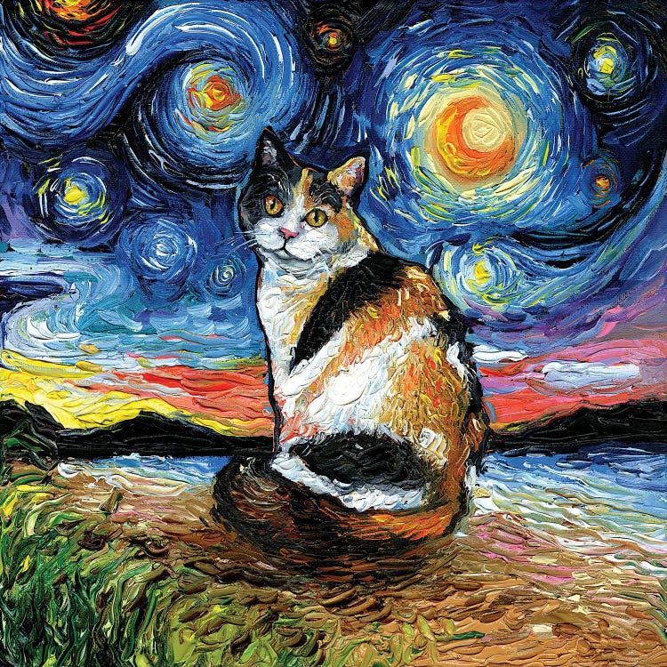Calico Night by Aja Trier wall art