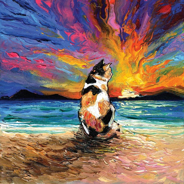 Beach Lover: Beach Days - Calico Cat by Aja Trier