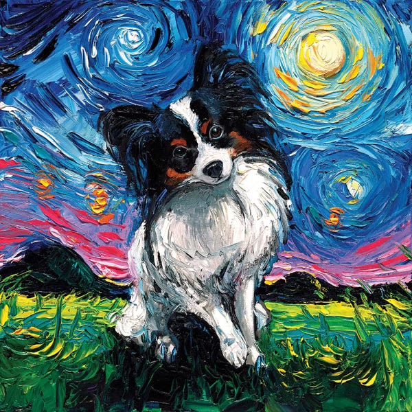 Spaniels: Papillon Night by Aja Trier