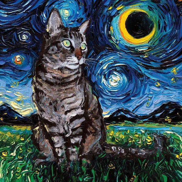 Azure Blue: Tabby Night by Aja Trier