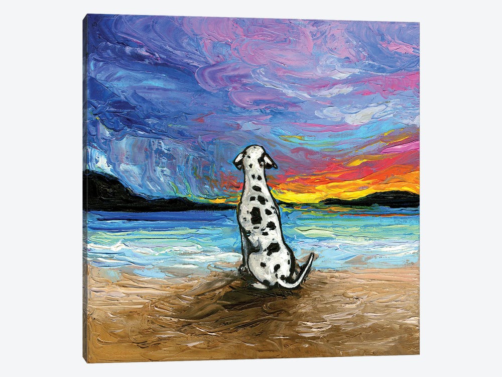 Beach Days - Dalmatian by Aja Trier 1-piece Canvas Artwork
