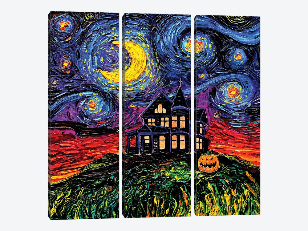 Starry Haunting by Aja Trier 3-piece Canvas Print