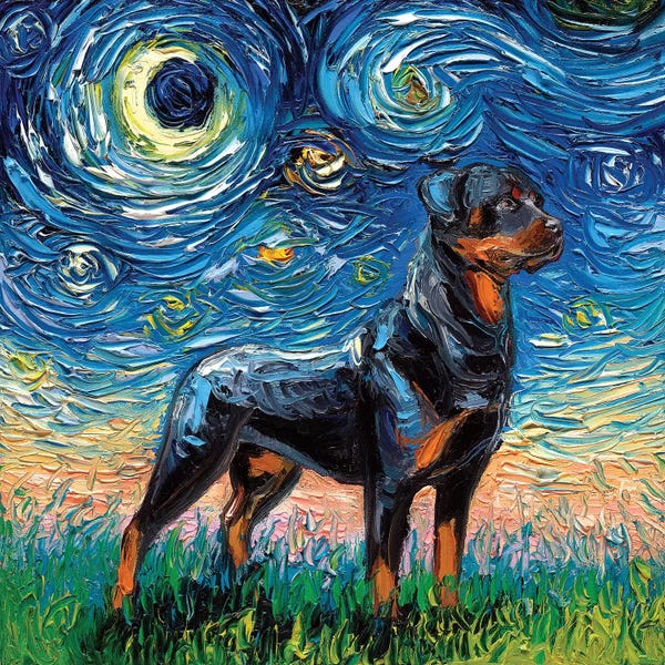 Rottweilers: Rottweiler Night I by Aja Trier