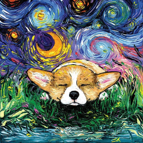 Baby Animals: Sleepy Corgi Night by Aja Trier