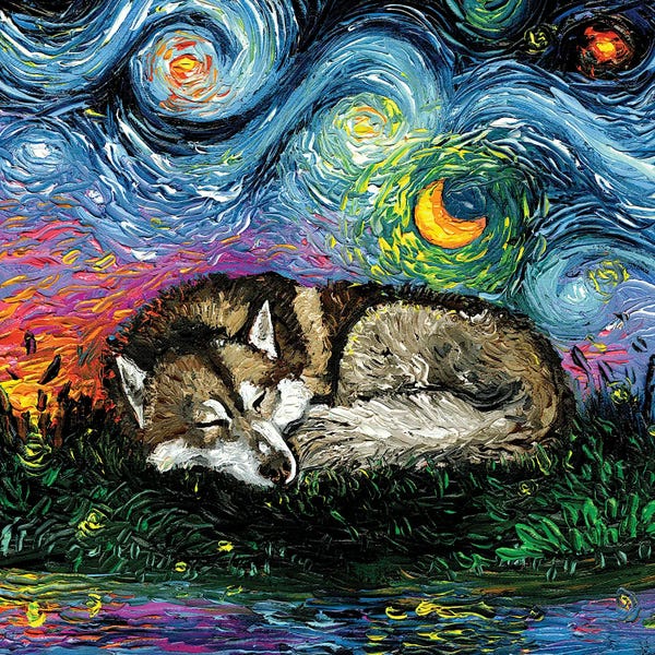 Baby Animals: Sleepy Brown Husky Night by Aja Trier