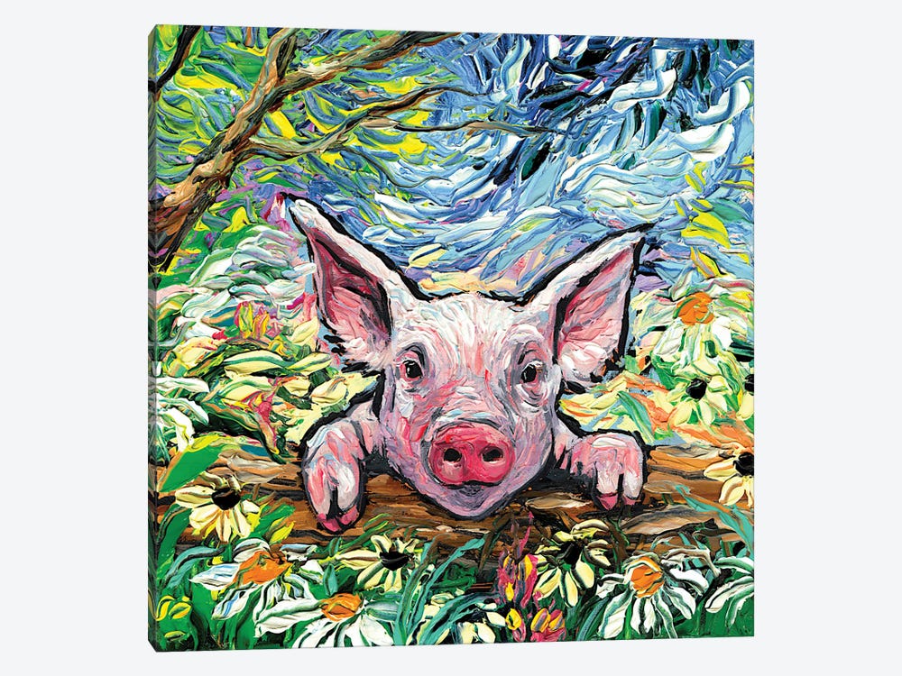 Piglet by Aja Trier 1-piece Canvas Art Print