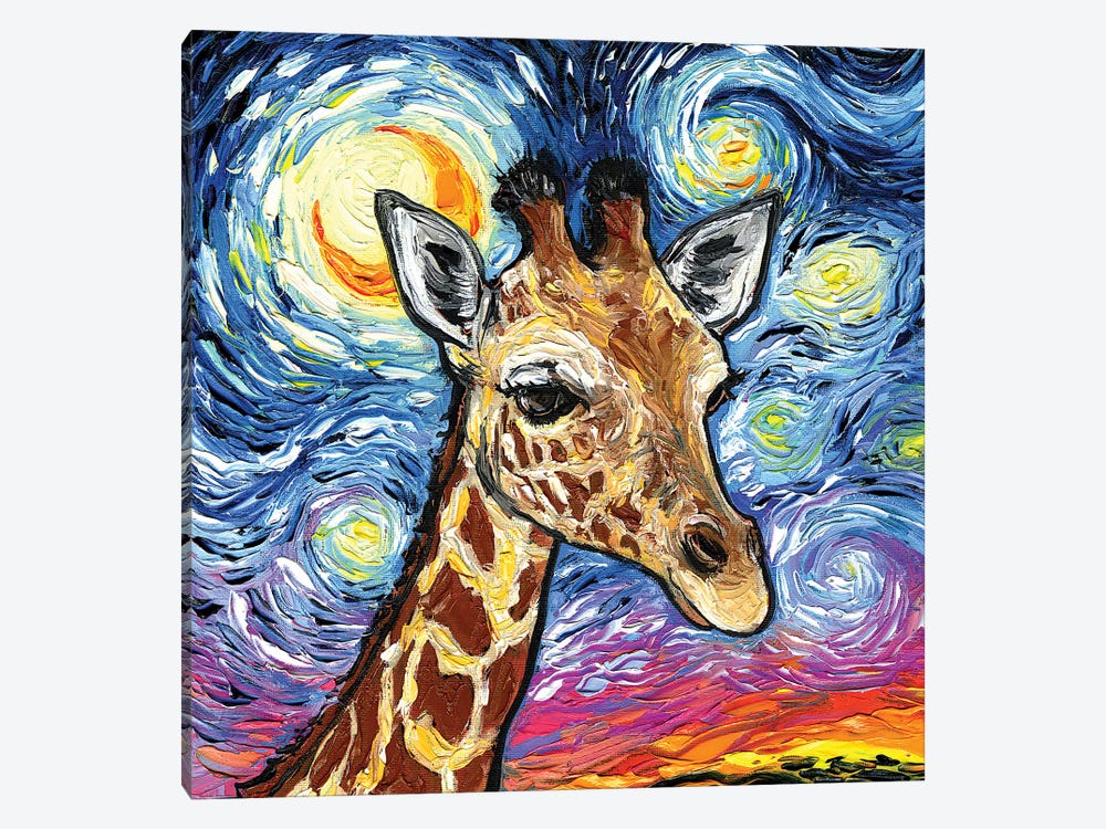 Giraffe by Aja Trier 1-piece Canvas Art Print