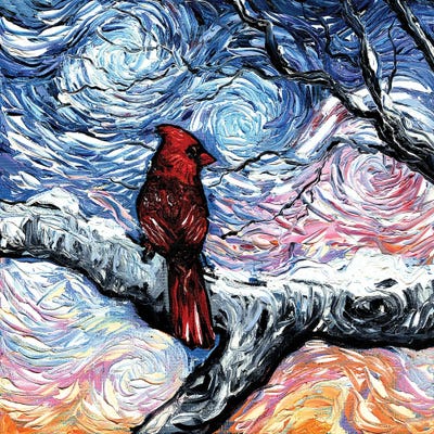 Cardinal by Aja Trier metal wall art