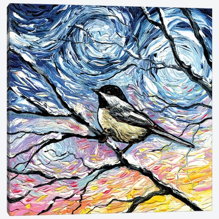 Chickadee Canvas Print #AJT548} by Aja Trier Canvas Wall Art
