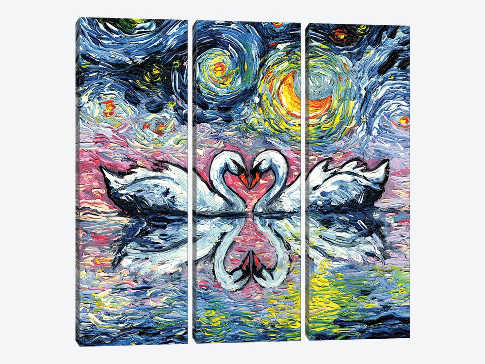In The Still Of The Night by Aja Trier 3-piece Canvas Artwork