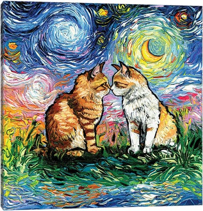 Cherished Canvas Art Print - Orange Cat Art