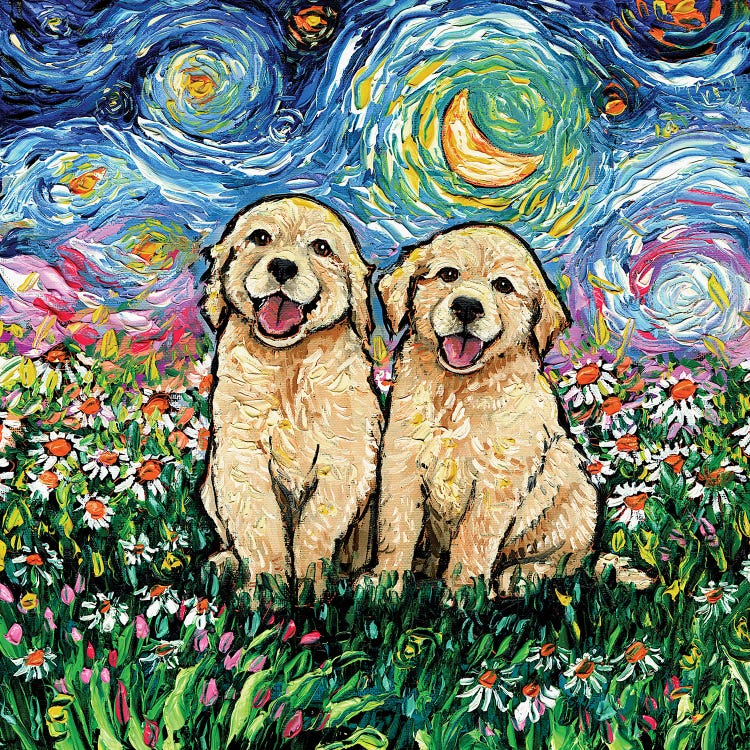 Happiness - Yellow Labradors