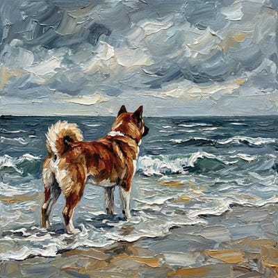 Canvas Print: Beach Days - Akita by Aja Trier - thumbnail
