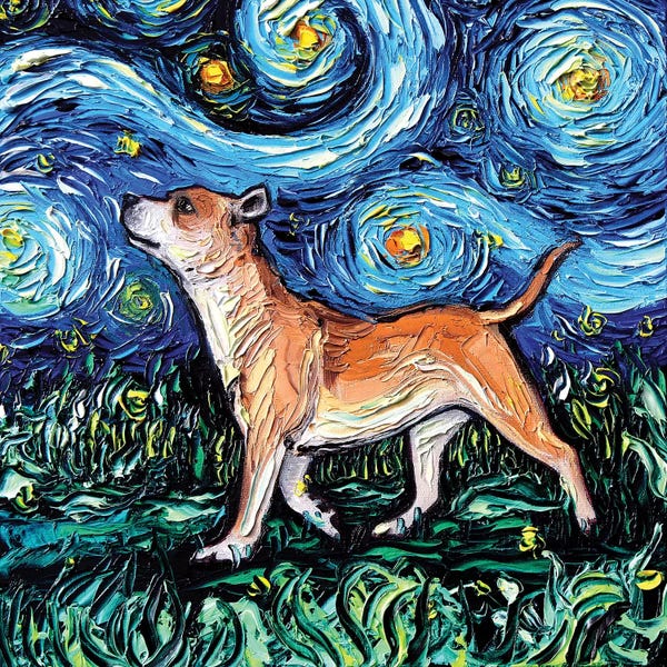 Staffordshire Bull Terriers: Staffordshire Bull Terrier Night by Aja Trier