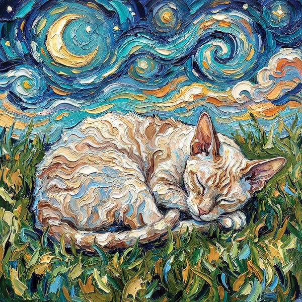 Sleepy Cornish Rex Nigh