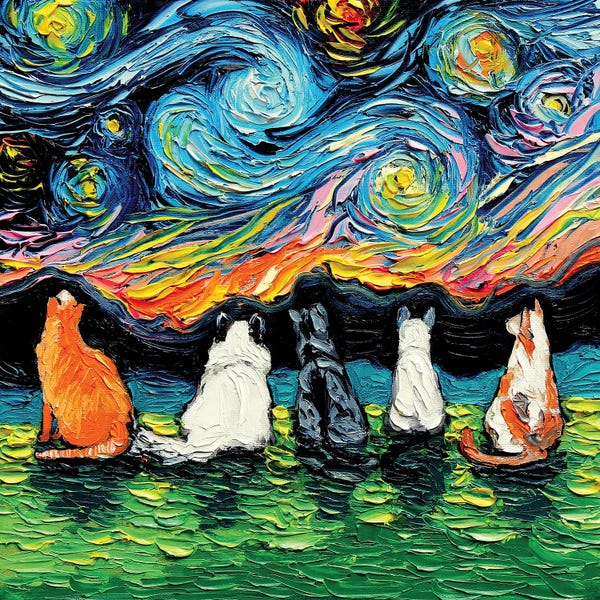 Kids Animal Art: Starry Cats by Aja Trier