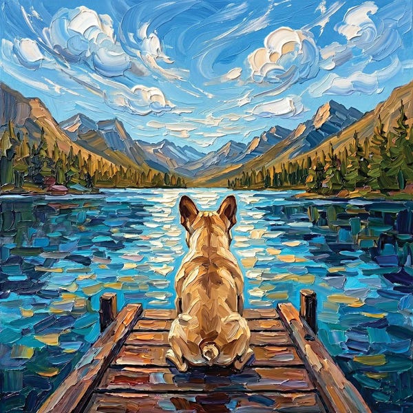 On The Dock - Fawn French Bulldog
