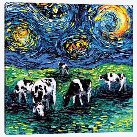 Starry Starry Pasture Canvas Print #AJT64} by Aja Trier Canvas Artwork