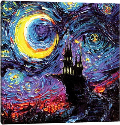 The Haunting Of Van Gogh Canvas Art Print - Halloween Art