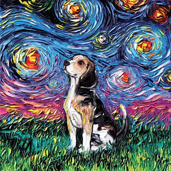 All Things Van Gogh: Beagle Night by Aja Trier