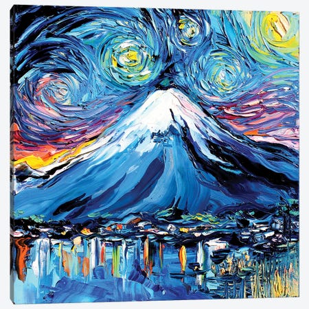Van Gogh Never Saw Fuji Canvas Print #AJT70} by Aja Trier Canvas Wall Art