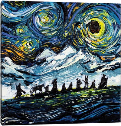 Van Gogh Never Saw The Fellowship Canvas Art Print - Television & Movie Art