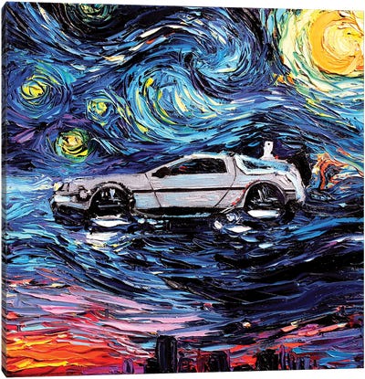 Van Gogh Never Saw The Future Canvas Art Print - Back to the Future