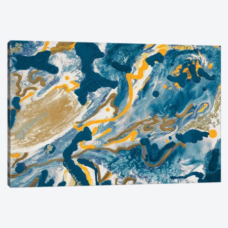 Rubrum Blue Canvas Print #AJY6} by Ajoya Grace Art Print