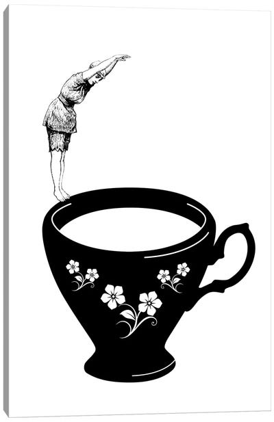 Dive In Tea Cup Canvas Art Print - Amy & Kurt Berlin