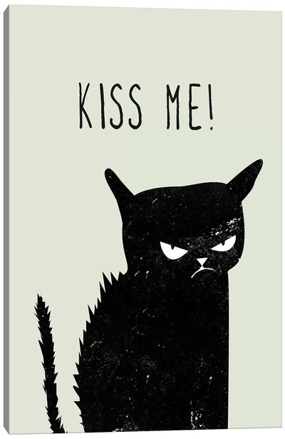 Kiss Me Cat Canvas Art Print - Amy & Kurt Berlin