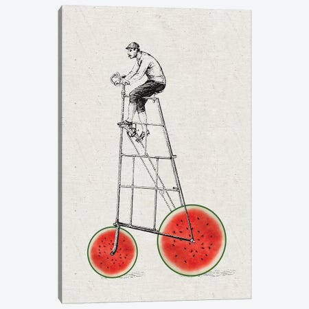 Melon Bike Canvas Print #AKB24} by Amy & Kurt Berlin Art Print