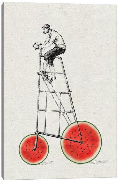 Melon Bike Canvas Art Print - Amy & Kurt Berlin