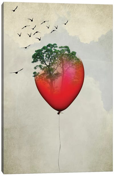 Red Balloon Canvas Art Print - Amy & Kurt Berlin