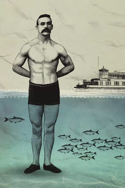 Beachboy by Amy & Kurt Berlin framed canvas print