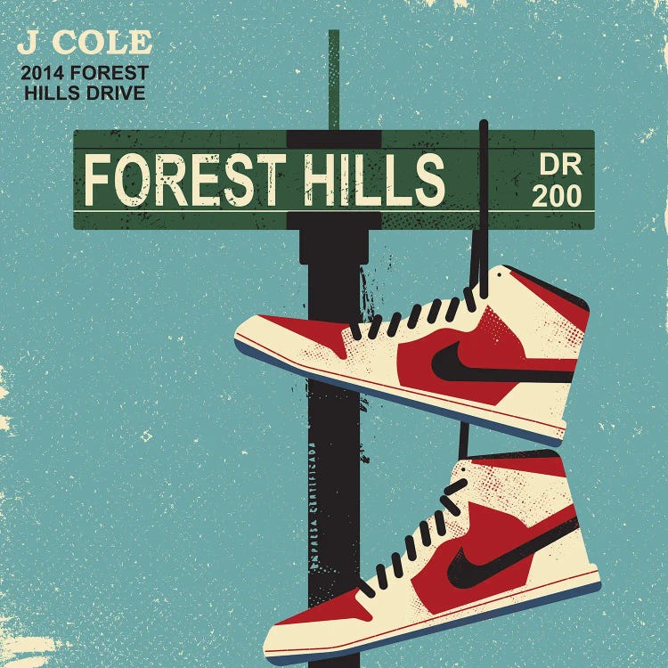 J. Cole 2014 Forest Hills Drive Album Cover