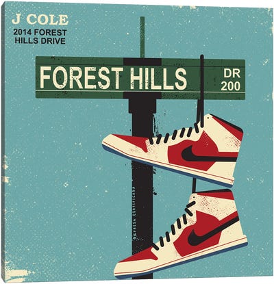 J Cole 2014 Forest Hills Drive Canvas Art Print - Music Art