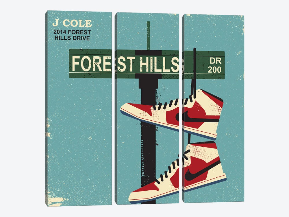 J Cole 2014 Forest Hills Drive by Amer Karic 3-piece Art Print