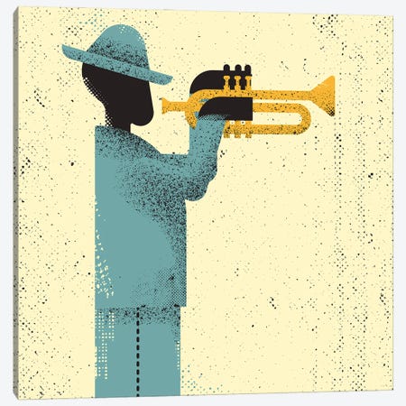 Jazz Musician Canvas Print #AKC28} by Amer Karic Art Print