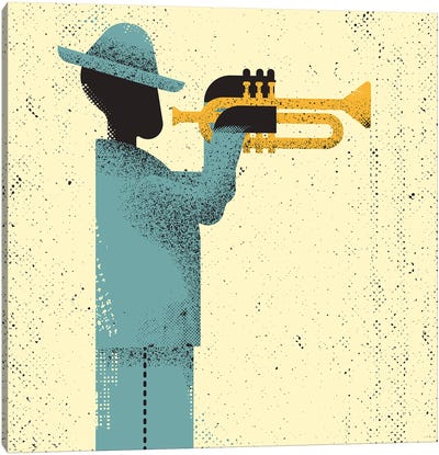 Jazz Musician Canvas Art Print - Amer Karic