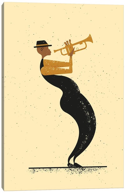 Jazz Player Canvas Art Print - Jazz Art