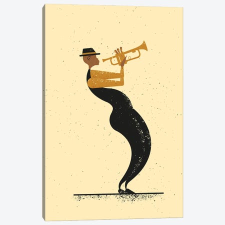 Jazz Player Canvas Print #AKC29} by Amer Karic Art Print